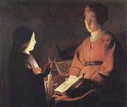 Georges de La Tour The Education of the Virgin France oil painting artist
